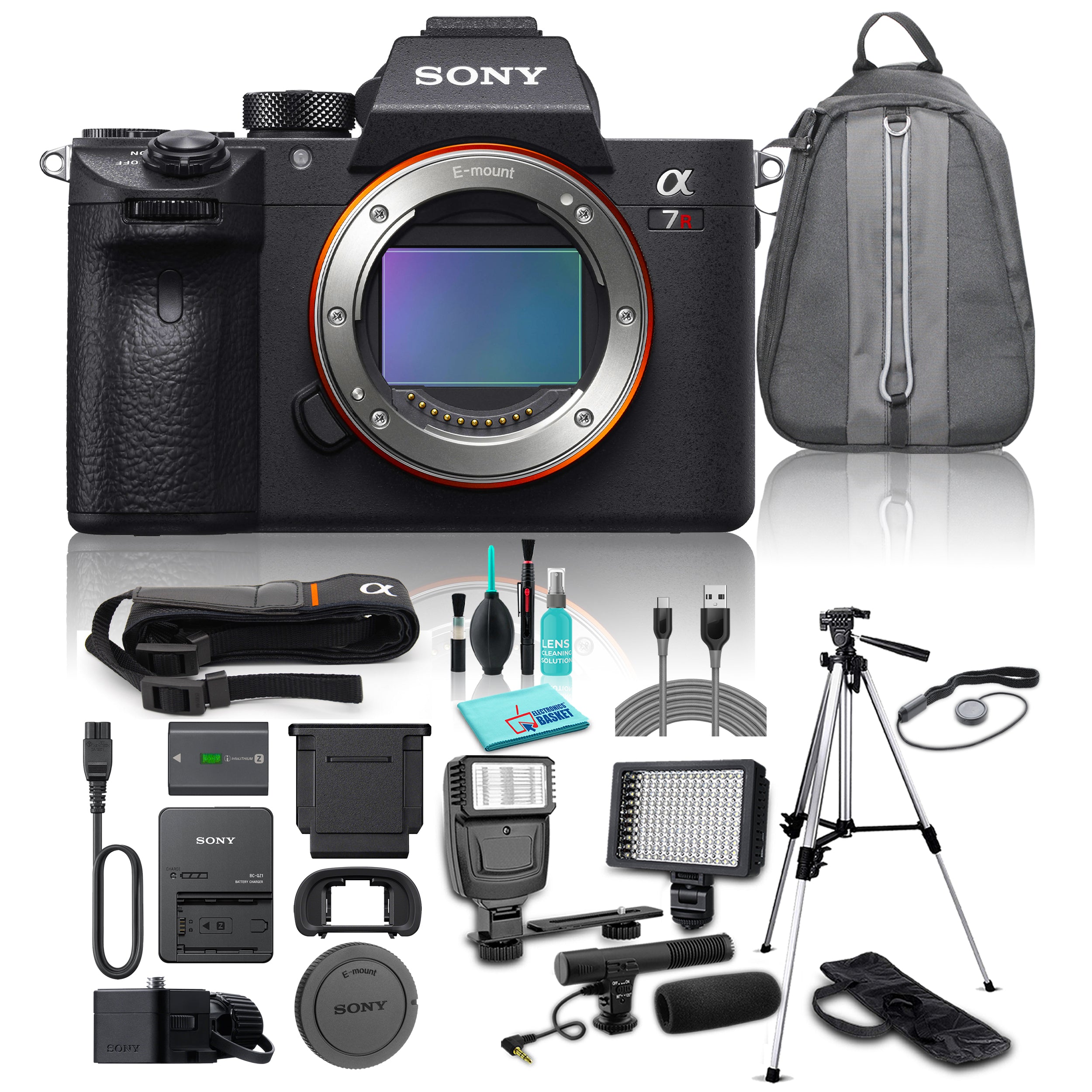 Sony Alpha a7R III 4K UHD Mirrorless Digital Camera (No Lens) Bundle - Includes 8 Compatible Accessories
