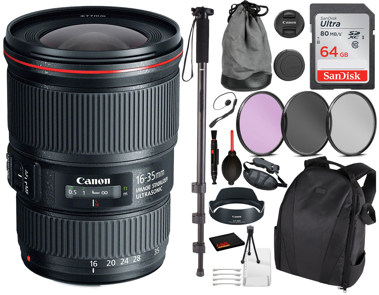 Canon RF 85mm f/1.2L USM Lens (3447C002) Essential Bundle Kit for Canon EOS - International Model No Warranty