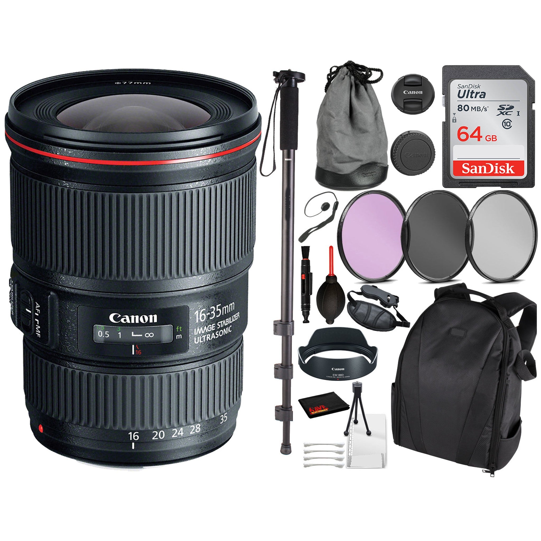 Canon RF 85mm f/1.2L USM Lens 3447C002 Essential Bundle Kit for Canon EOS - International Model No Warranty