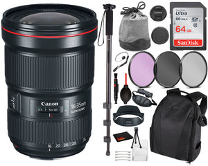 Canon EF 8-15mm f/4L Fisheye USM Lens 4427B002 Essential Bundle Kit for Canon EOS - International Model No Warranty