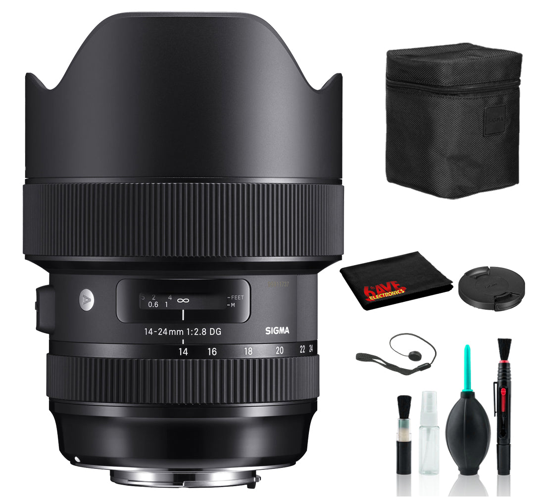 Sigma 14-24mm f/2.8 DG HSM Art Lens for Nikon F with Bundle: Deluxe Lens Cleaning Kit + More