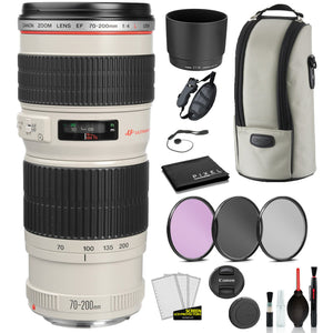 Canon EF 70-200mm f/4L USM Lens 2578A002 Includes: 3PC Filter Kit, Lens Cleaning Pen + More