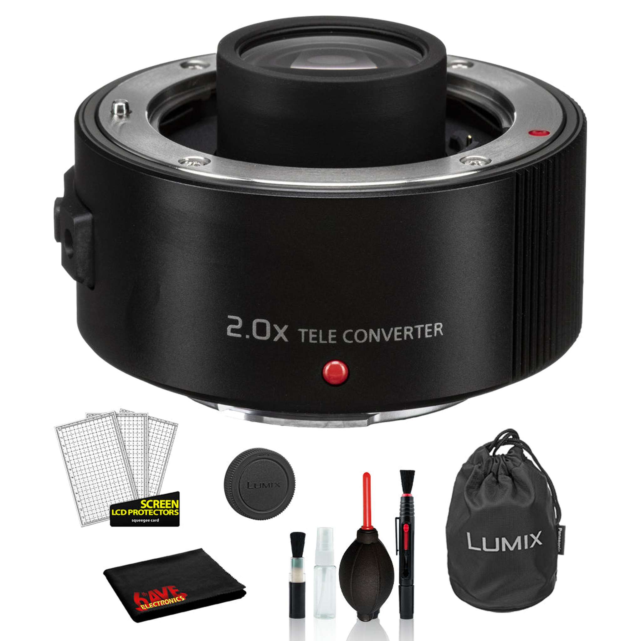 Panasonic Lumix G 42.5mm f/1.7 ASPH. POWER O.I.S. Lens with: 3PC Filter Kit + Deluxe Cleaning Kit + More