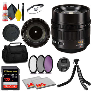 Panasonic Leica DG Nocticron 42.5mm f/1.2 ASPH. POWER O.I.S. Lens + Card + MORE Panasonic