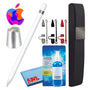 Apple Pencil 1st Gen with Covers + Hard Carry Case + Aluminum Stand Silver -