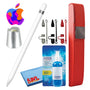 Apple Pencil 1st Gen with Covers + Hard Carry Case + Aluminum Stand Silver -