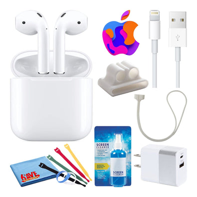 Apple AirPods with Wired Charging 2nd Gen with Cable Ties + 2-Chargers