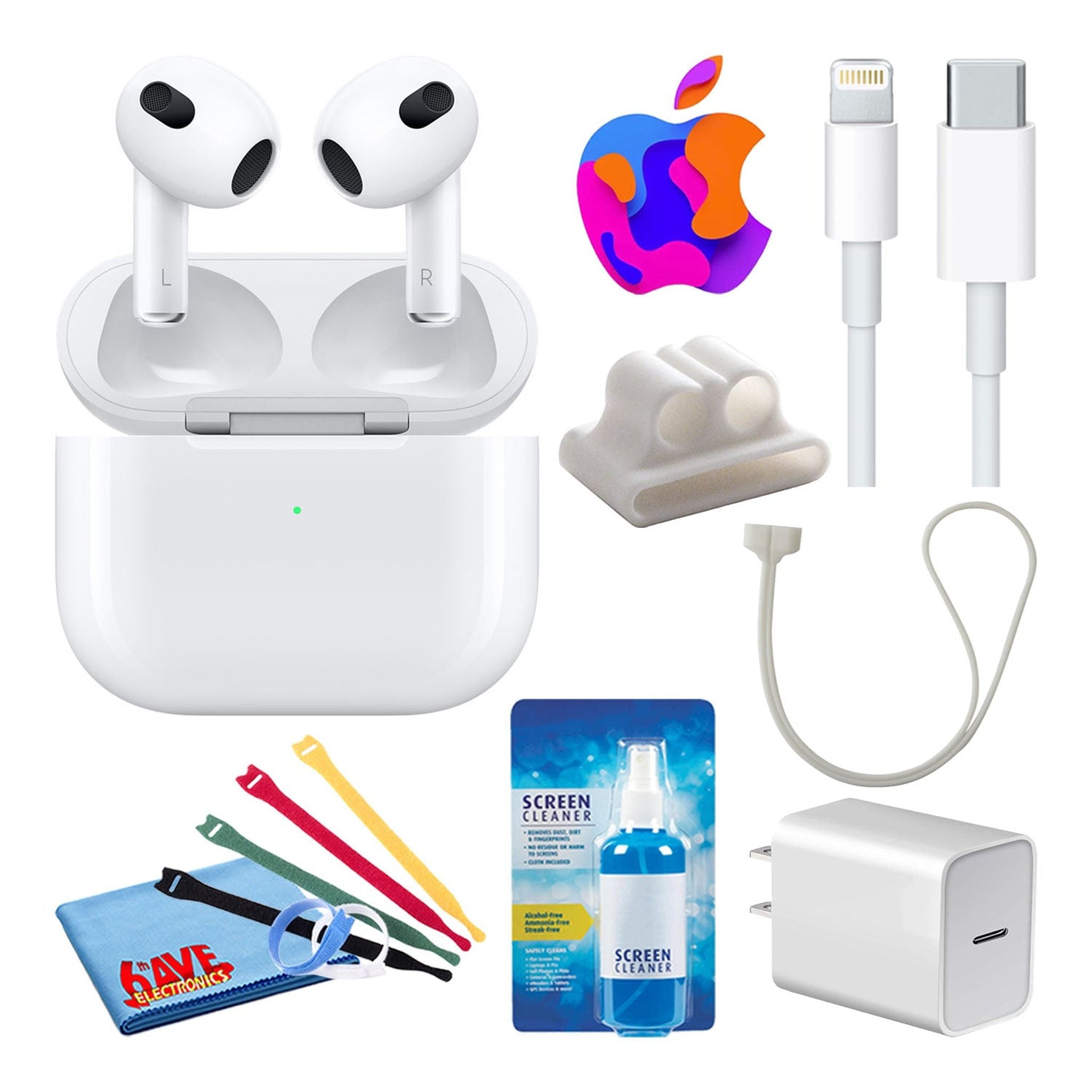 Apple AirPods with MagSafe Charging 3rd Gen with Cable Ties + Charger Apple