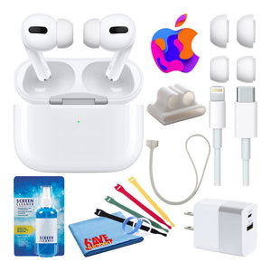 Apple AirPods Pro with Wireless Charging 1st Gen with Cable Ties + 2-Chargers