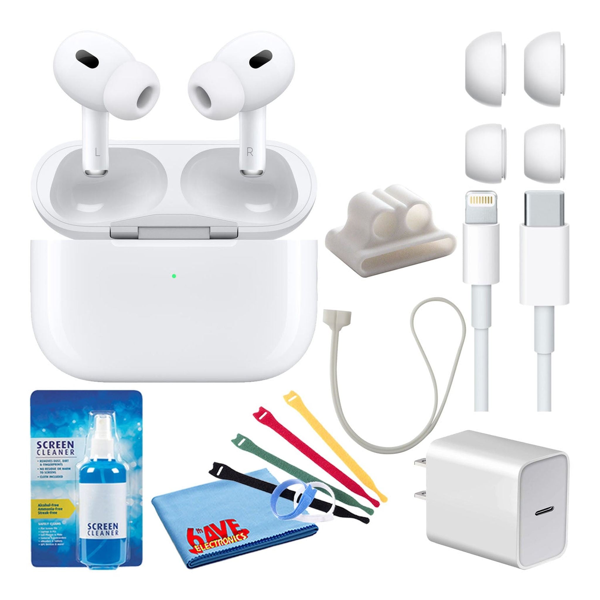 Apple AirPods Pro with MagSafe Charging 2022 with Cable Ties + Charger Apple