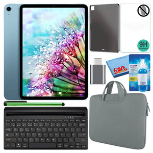 Apple 10.9" iPad Air 2022, 64GB/256GB, Wi-Fi Bundle with Gray Sleeve