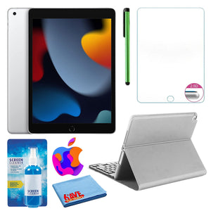 Apple 10.2" iPad 2021, 256GB, Wi-Fi, Silver and Portfolio Keyboard Case - Like New Apple