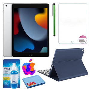 Apple 10.2" iPad 2021, 256GB, Wi-Fi, Silver and Portfolio Keyboard Case - Like New Apple
