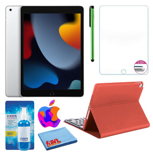 Apple 10.2" iPad 2021, 256GB, Wi-Fi, Silver and Portfolio Keyboard Case - Like New Apple