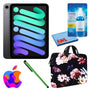 Apple iPad Mini 6 64GB, Wi-Fi, Space Gray Bundle with Black Floral Sleeve