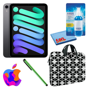 Apple iPad Mini 6 256GB, Wi-Fi, Space Gray Bundle with Zipper Sleeve Apple