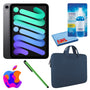 Apple iPad Mini 6 64GB, Cellular, Space Gray Bundle with Zipper Sleeve