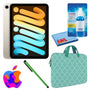 Apple iPad Mini 6 64GB, Cellular, Starlight Bundle with Mint Moroccan Sleeve