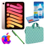 Apple iPad Mini 6 64GB, Cellular, Pink Bundle with Mint Moroccan Sleeve