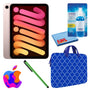 Apple iPad Mini 6 64GB, Cellular, Pink Bundle with Blue Moroccan Sleeve