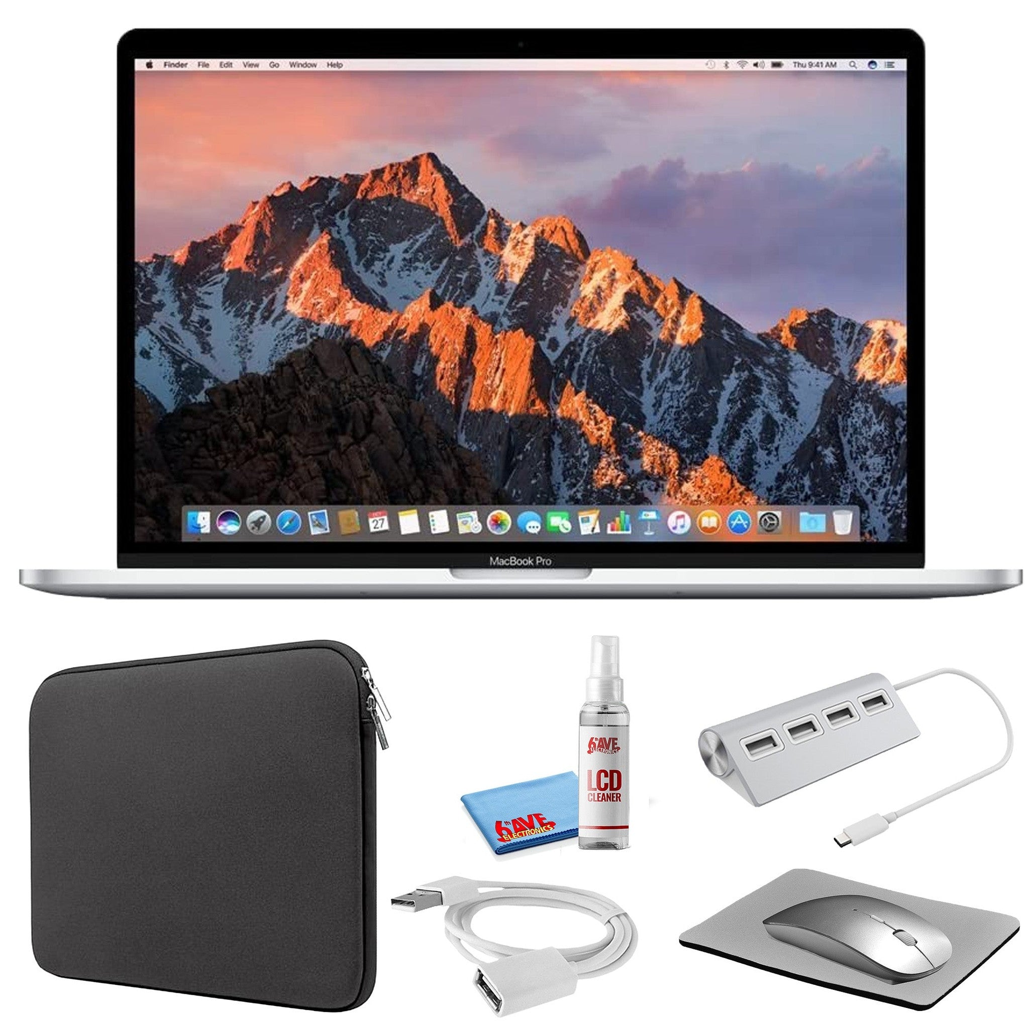 Apple MacBook Pro 15" i7 2.7GHz, 512GB SSD, 2016 - Silver + Bundle Kit - Reconditioned Apple