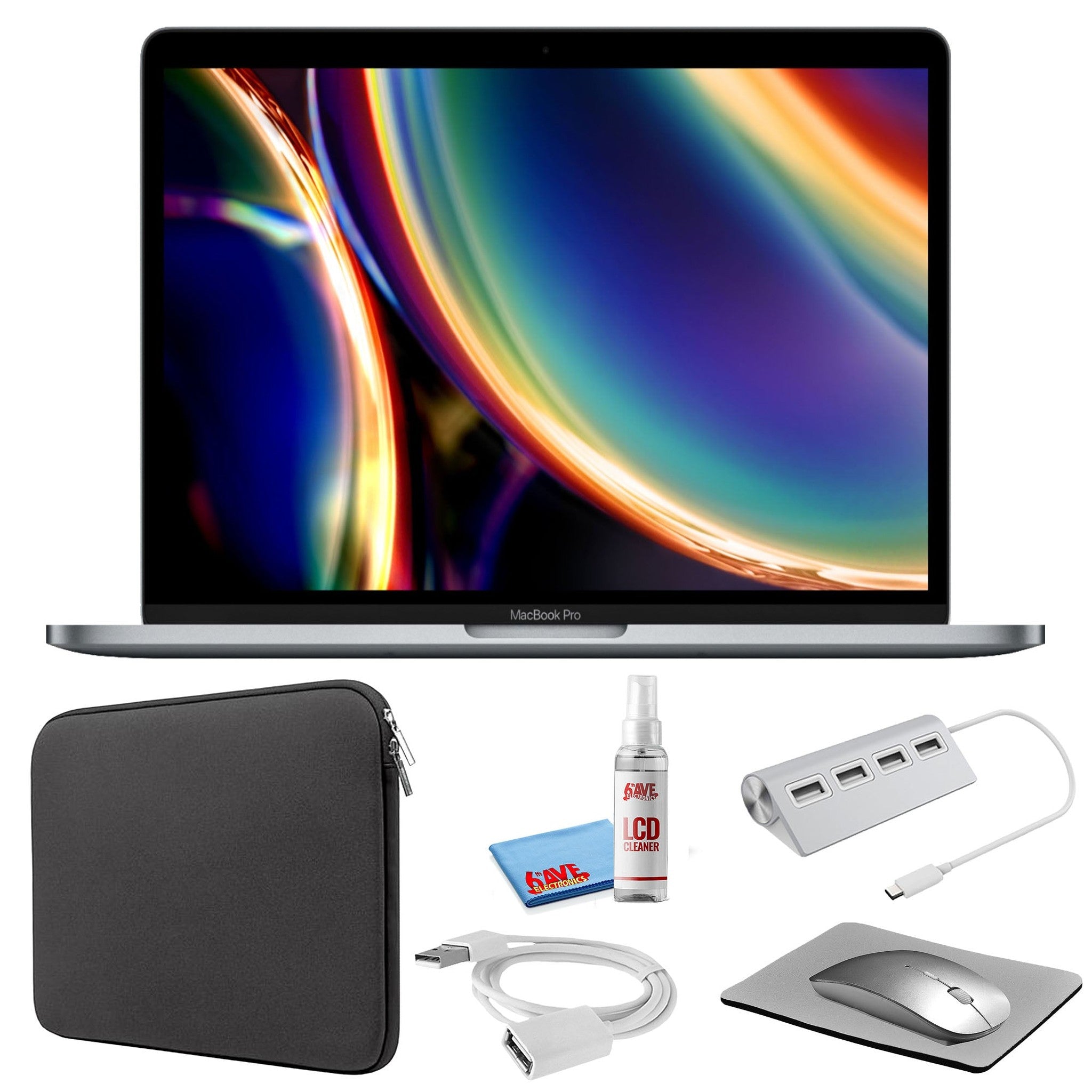 Apple MacBook Pro 13" i5 2.0GHz, 512GB SSD, 2020 - Space Gray + Bundle Kit - Reconditioned Apple