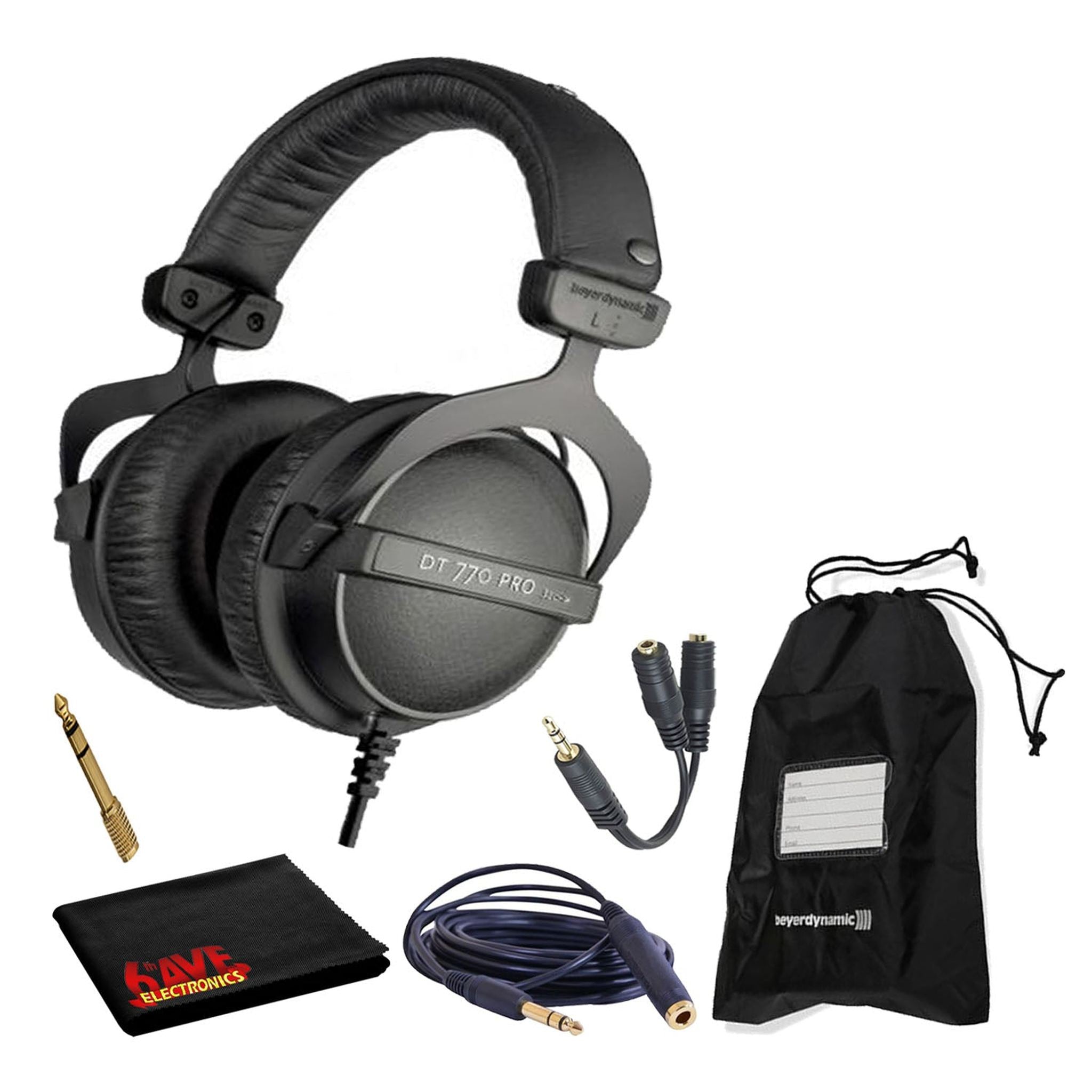 Beyerdynamic DT 770 Pro Headphones Bundle w/ Splitter Beyerdynamic