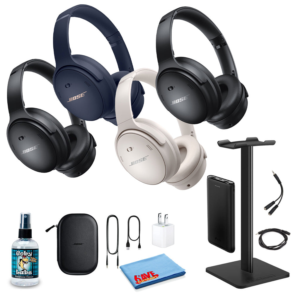 Bose QuietComfort 45 Wireless Headphones (4-Colors) Power Bank Bundle -