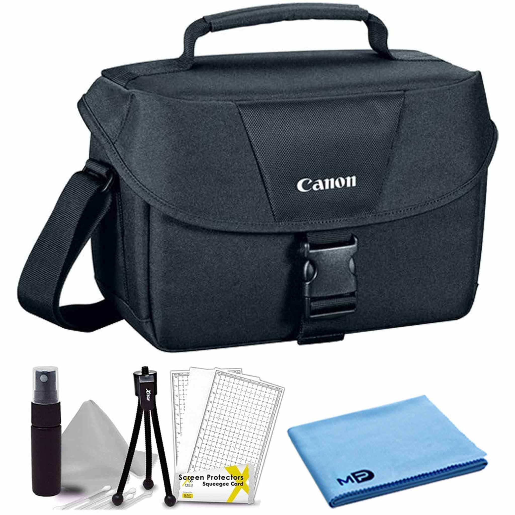 Canon 100ES Padded Digital SLR Camera Case EOS Shoulder Gadget Bag + Bundle 4