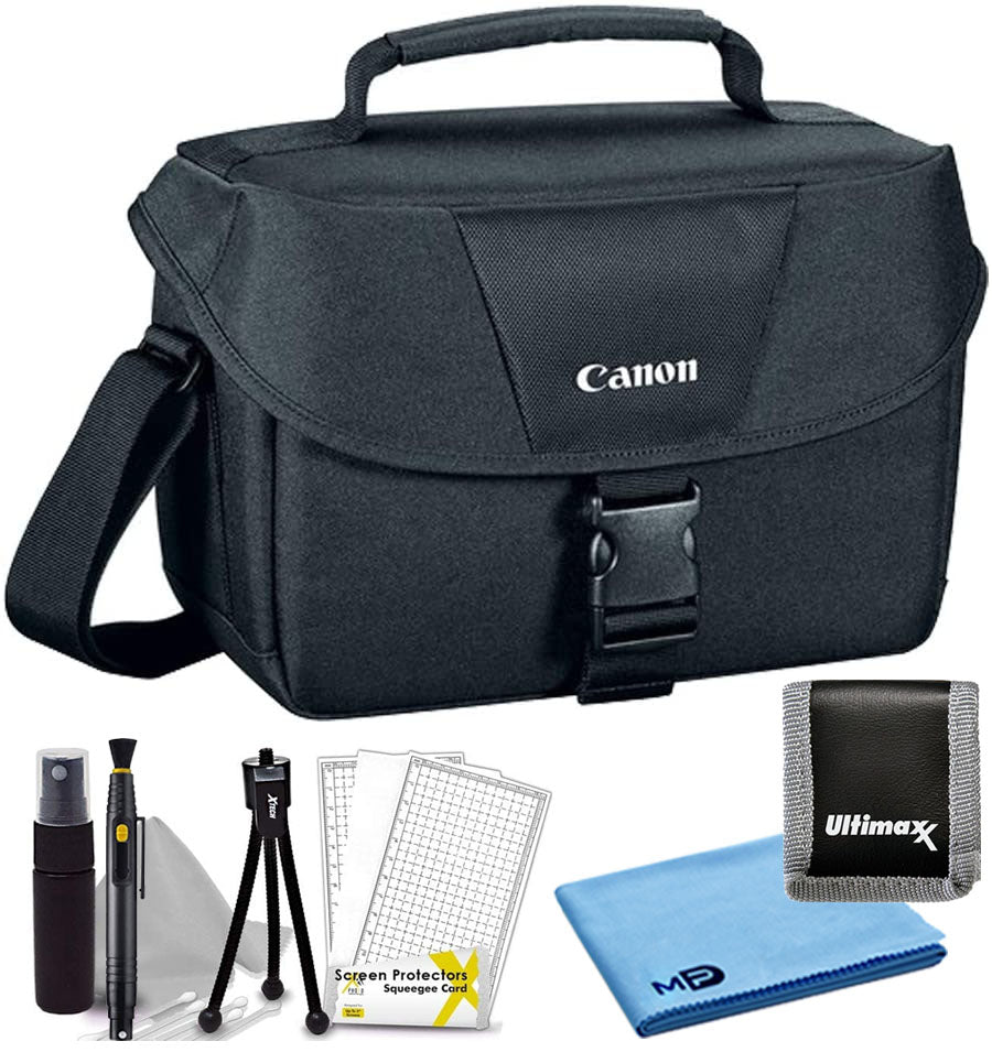 Canon 100ES Padded Compact Digital SLR EOS Camera Gadget Case + Cleaning Kit Bundle