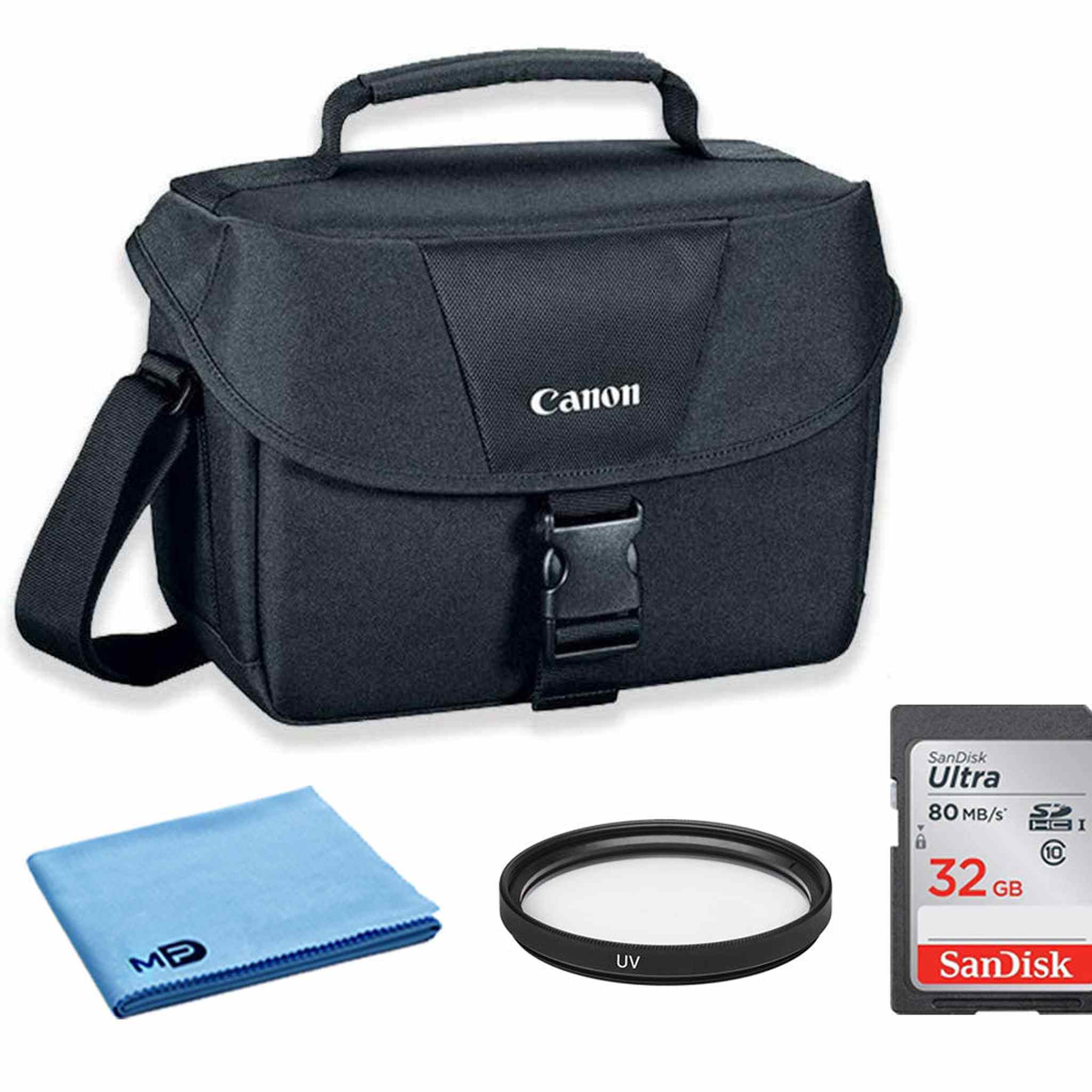 Canon 100ES Padded Digital SLR Camera Case EOS Shoulder Gadget Bag + UV Filter