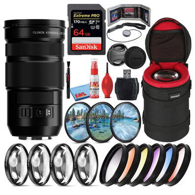 Fujifilm Fujinon XF 18-120mm f/4 LM PZ WR Zoom Lens + 64GB SD Card Bundle