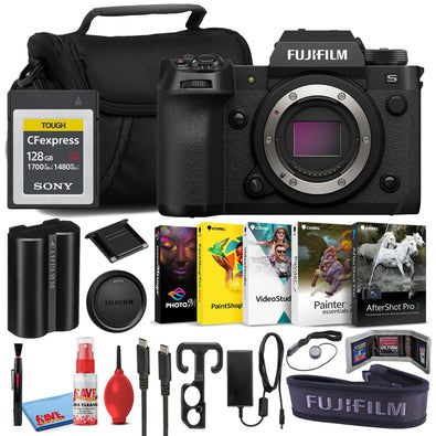 Fujifilm X-H2S Mirrorless Camera Body Only Black CFexpress Card Bundle