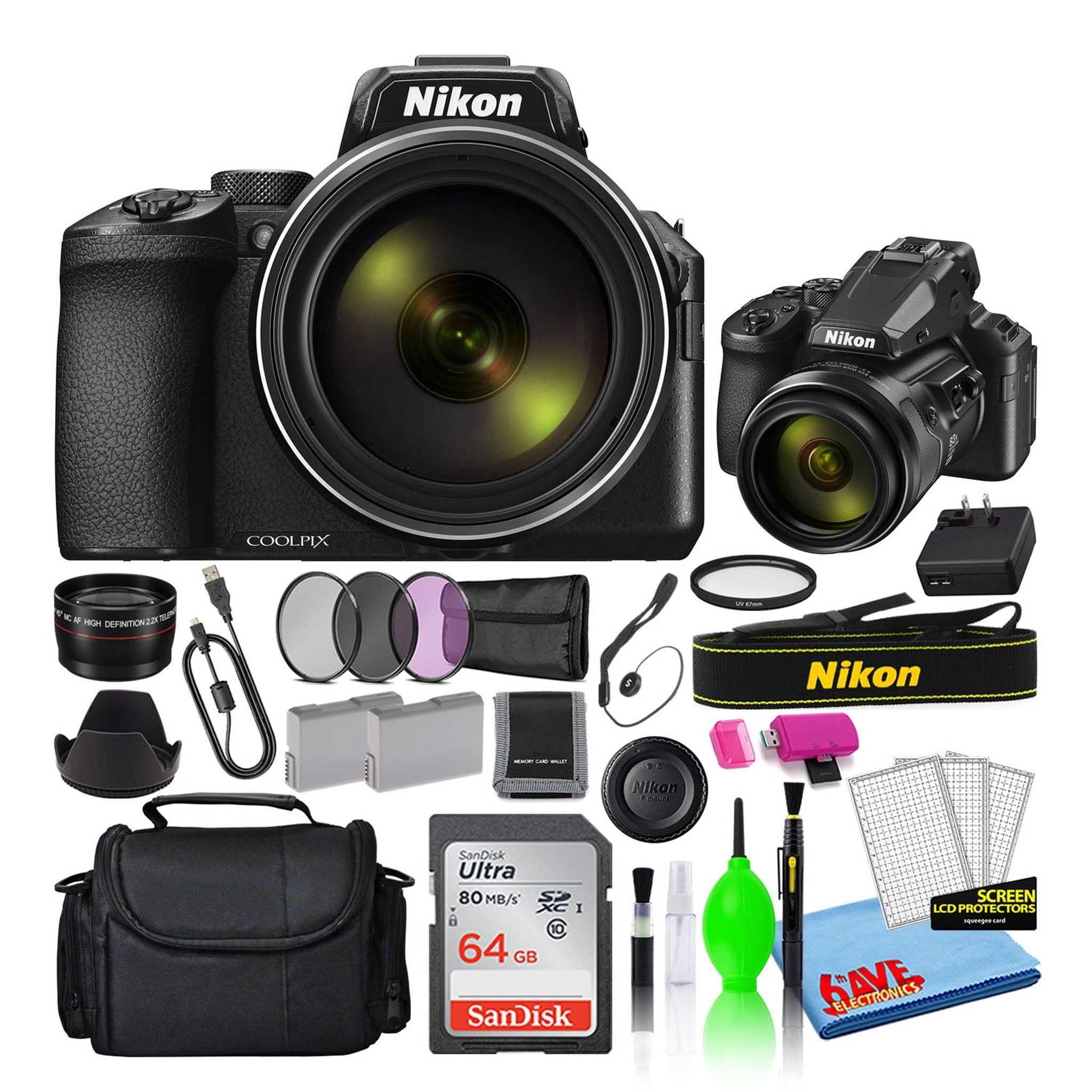 Nikon COOLPIX P950 83x Zoom Digital Camera 26532 + 64GB SD Card + Bag Intl - Reconditioned Nikon