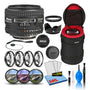 Nikon AF 50mm f/1.4D Compact Prime Lens 1902 Intl Model Bundle