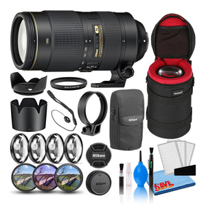 Nikon AF-S 80-400mm f/4.5-5.6G ED VR Lens 2208 Intl Model Bundle