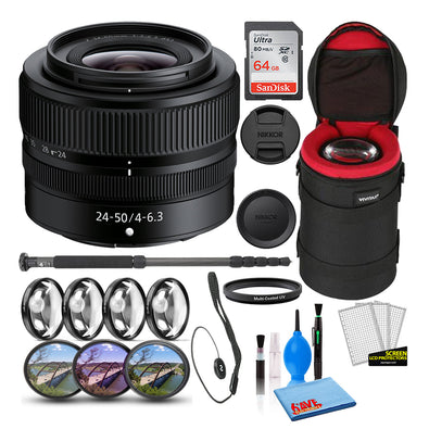 Nikon NIKKOR Z 24-50mm f/4-6.3 Zoom Lens (20096) Intl Model Bundle + SD Card