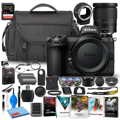 Nikon Z 7II Mirrorless Camera with 24-70mm Lens International SD + FTZ Bundle