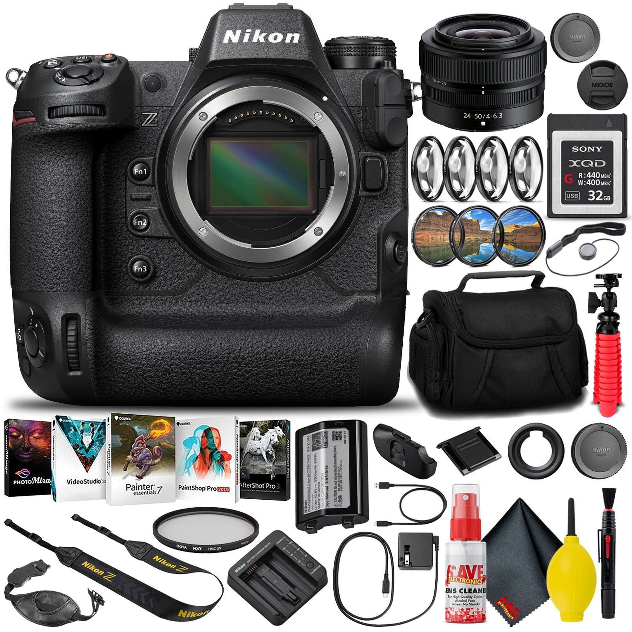 Nikon Z9 Mirrorless Camera 1669 with 24-50mm Lens + 32GB XQD Card INTL