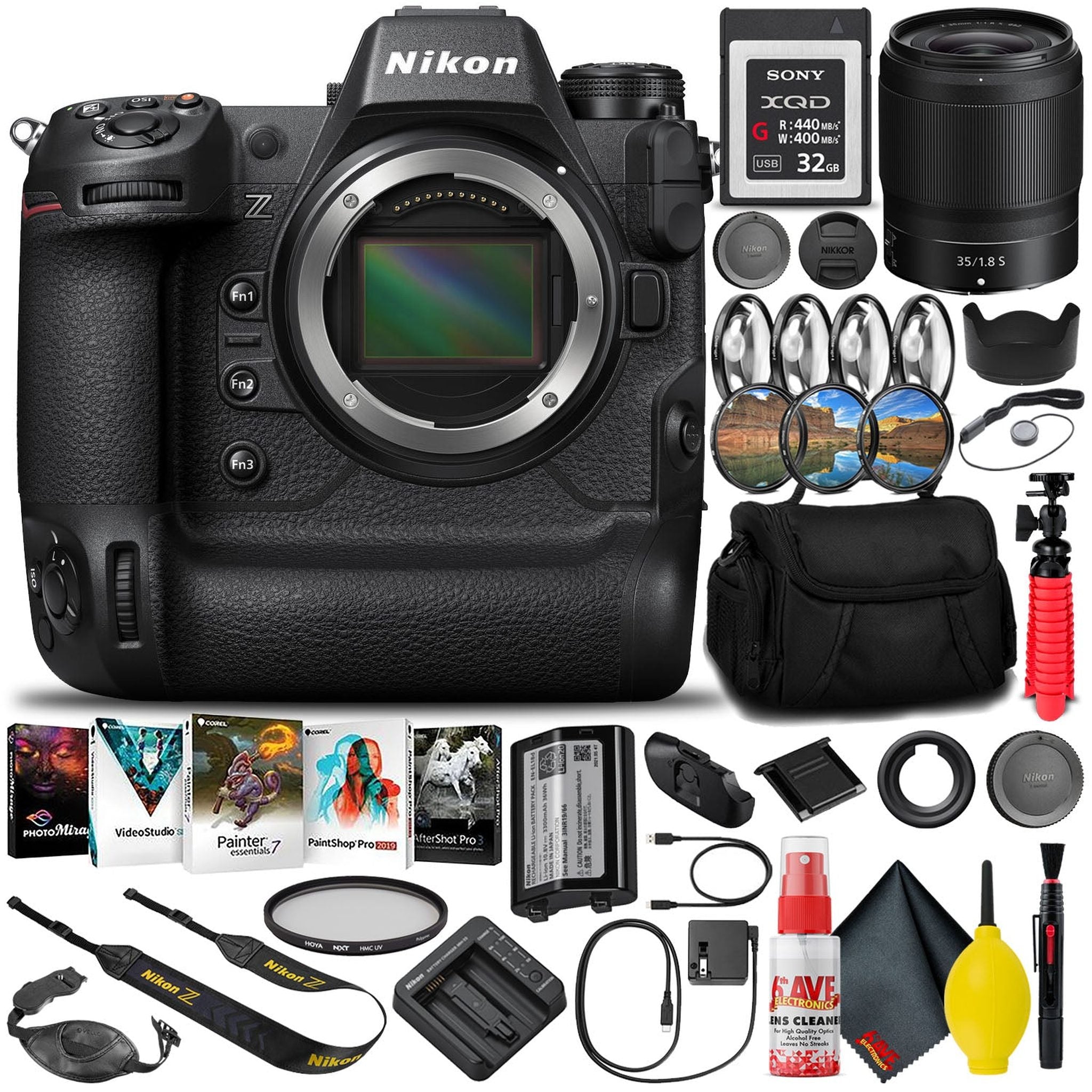 Nikon Z9 Mirrorless Camera 1669 with 35mm Lens + 32GB XQD Card INTL - Reconditioned Nikon