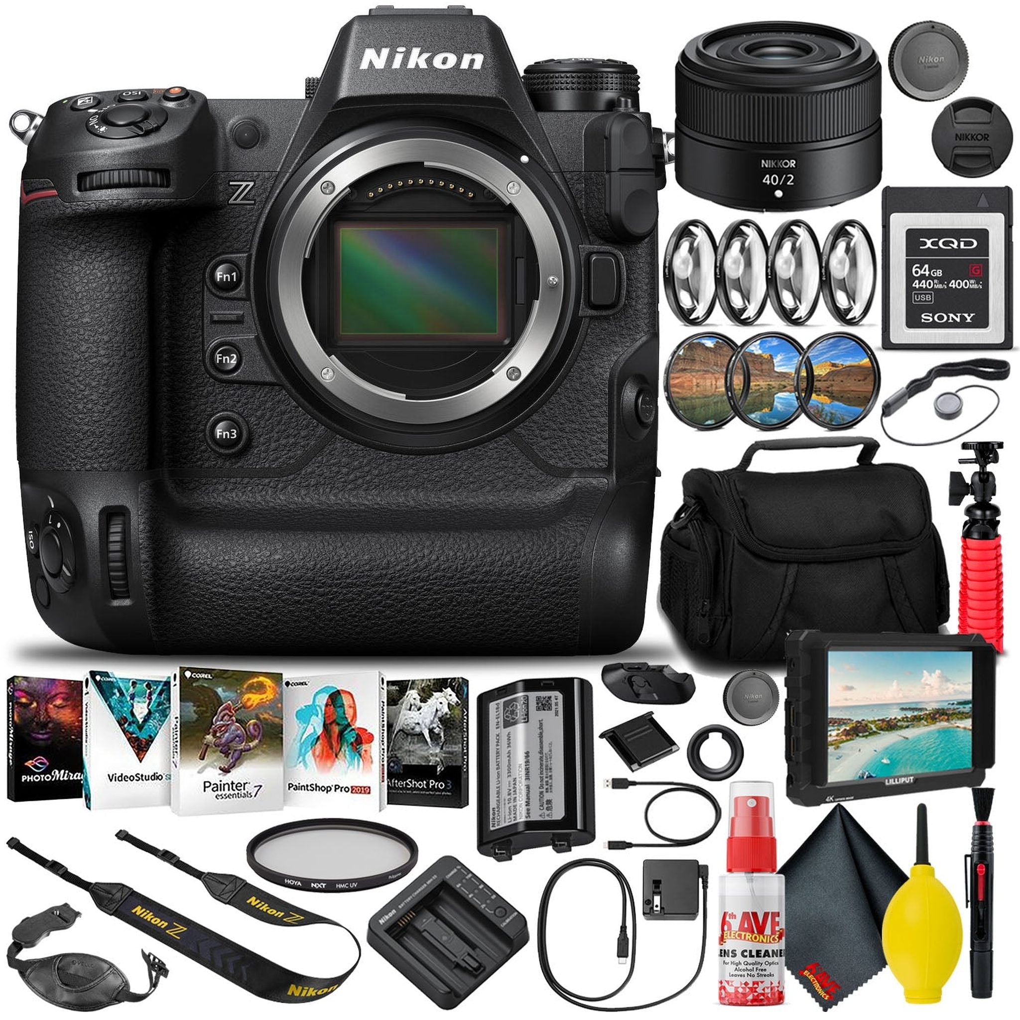 Nikon Z9 Mirrorless Camera 1669 with 40mm Lens + 64GB XQD Card INTL - Reconditioned Nikon