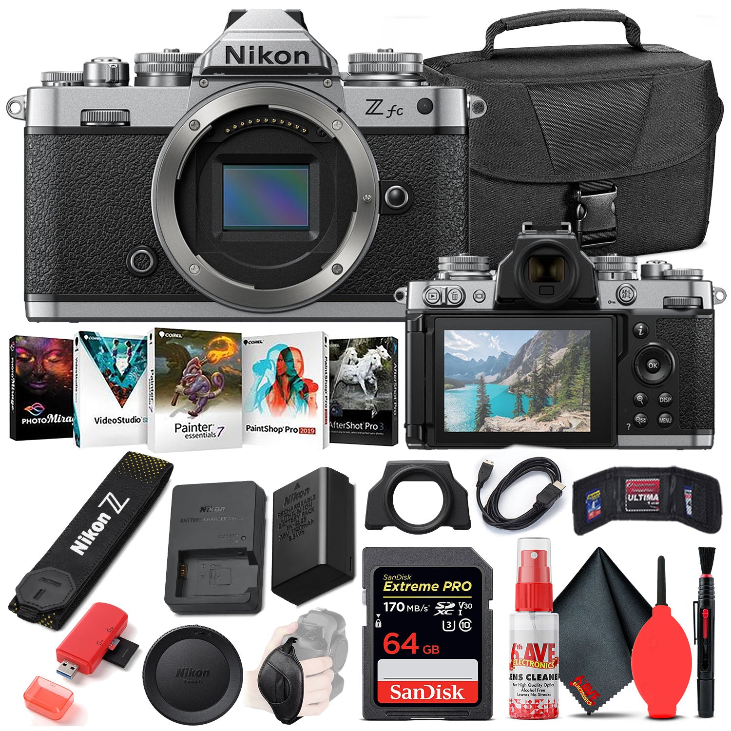 Nikon Z fc Digital Camera (Body Only) INTL Bundle with 64GB SD Card -
