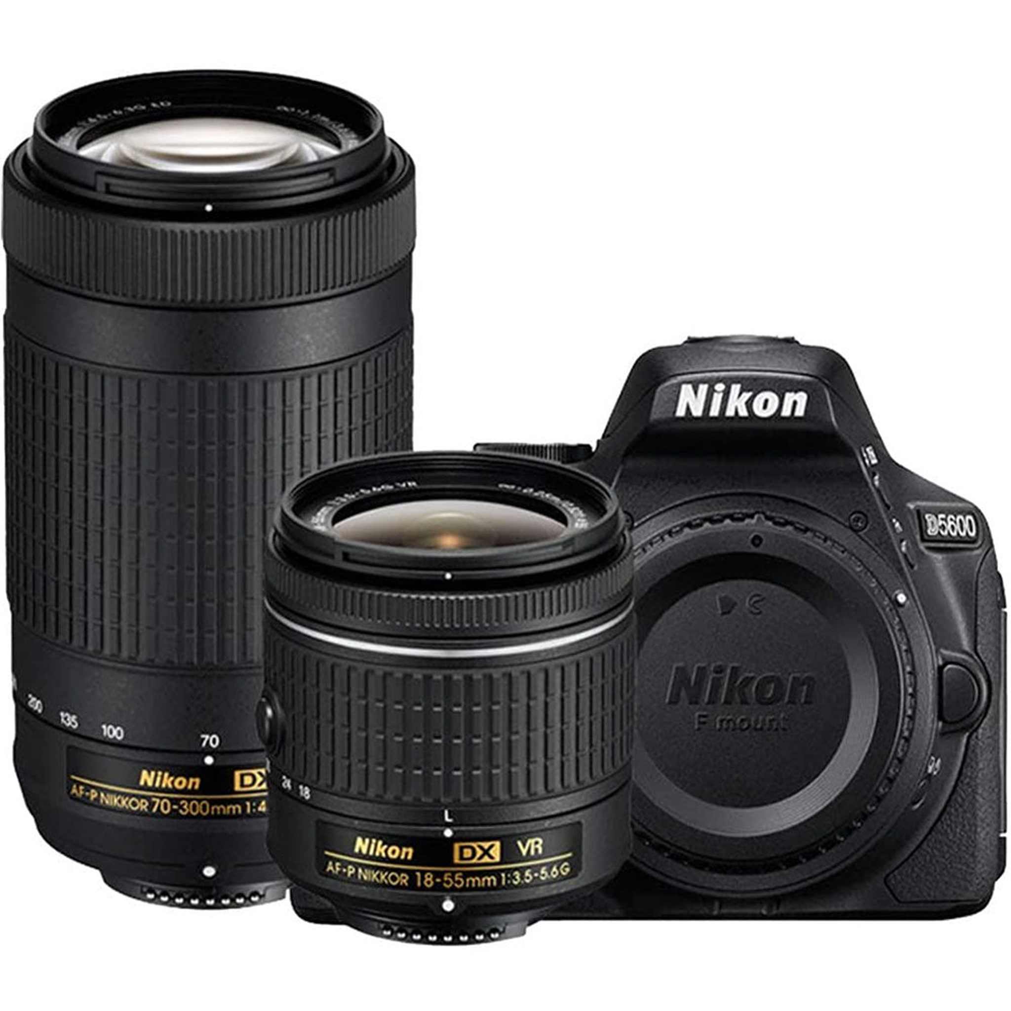 Nikon D5600 24.2MP DX-Format DSLR Digital Camera with Dual Lenses - Renewed - Reconditioned Nikon