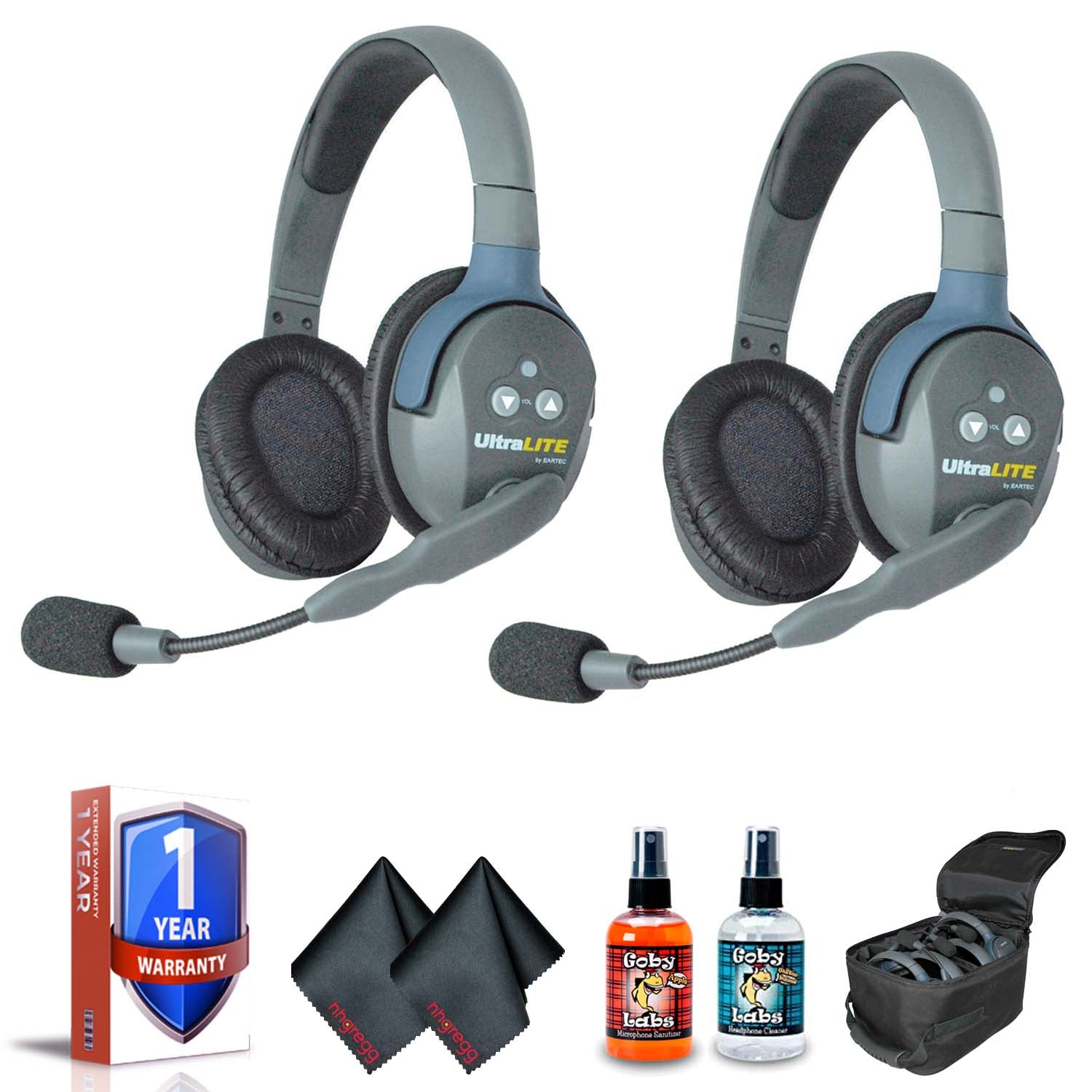 Eartec UL2D UltraLITE 2-Person Headset System (USA) Bundle 1