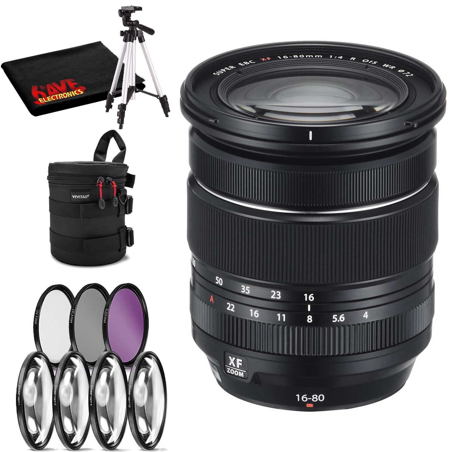 FUJIFILM XF 16-80mm f/4 R OIS WR Lens with All Inclusive Accessory Kit