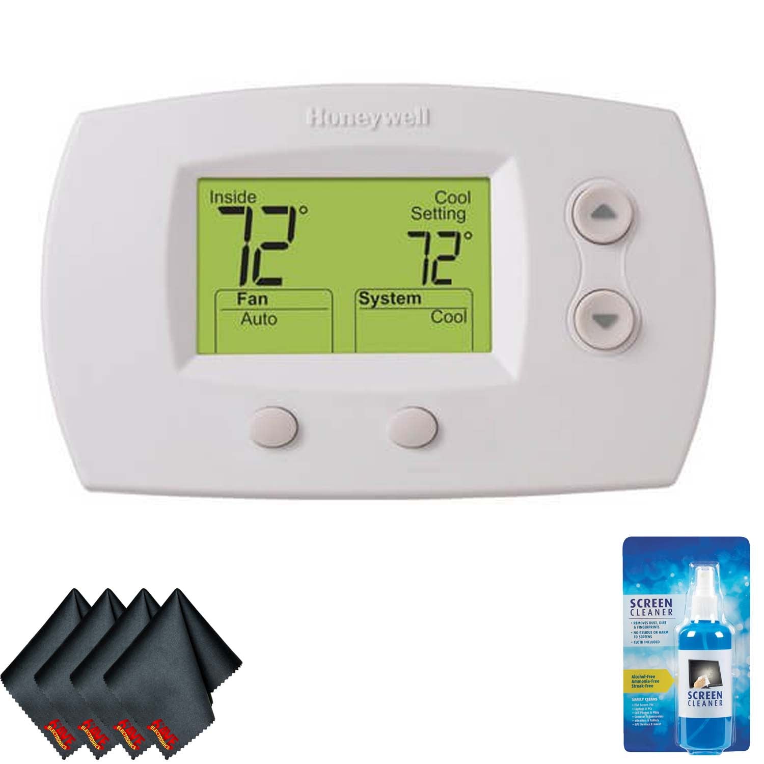 Honeywell TH5220D1029 Focuspro 5000 Non-Programmable Thermostat Bundle