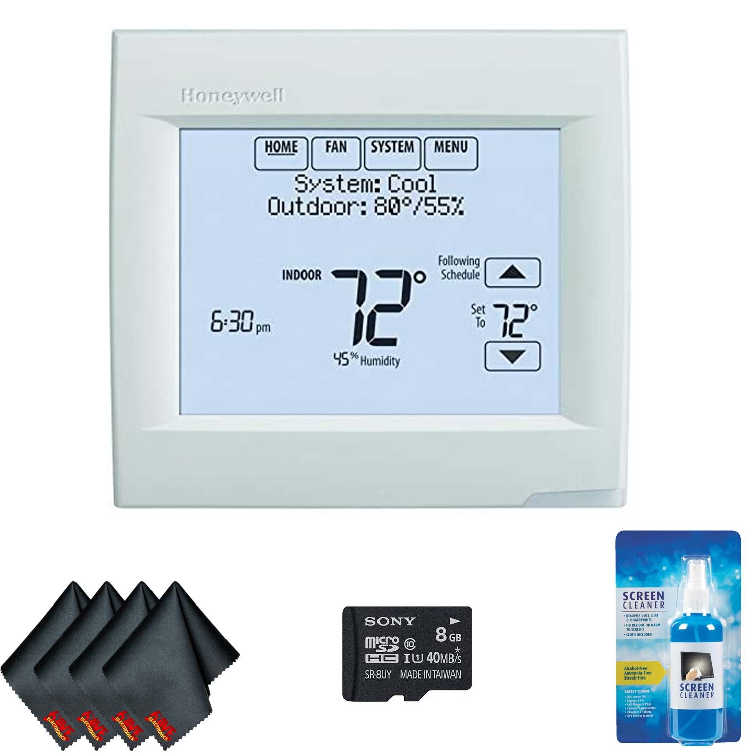 Honeywell TH8321R1001 Vision pro 8000 Thermostat (White) Bundle