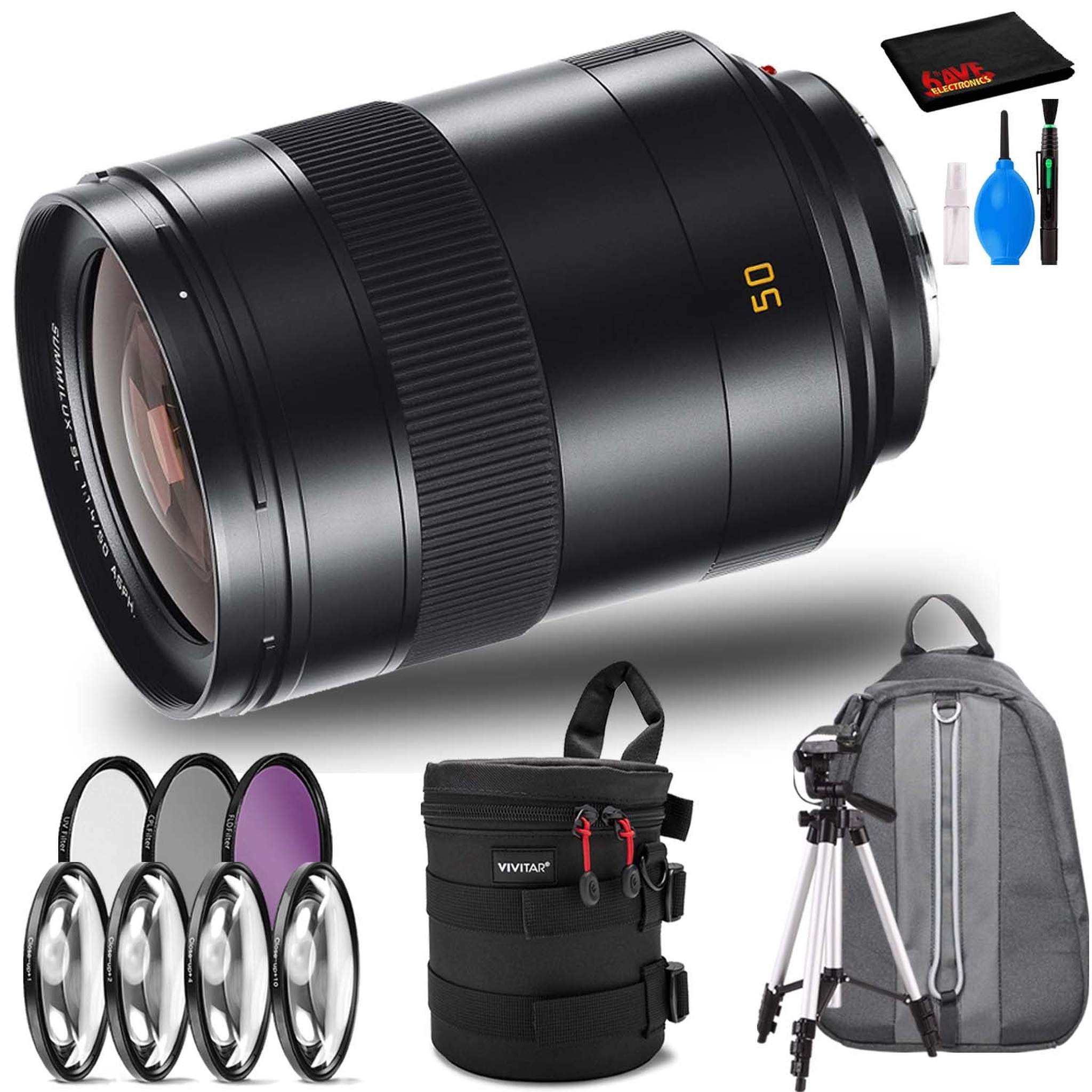 Leica Summilux-SL 50mm f/1.4 ASPH. Lens with Filter Kit, Protective Lens Case, Padded Backpack and More Leica