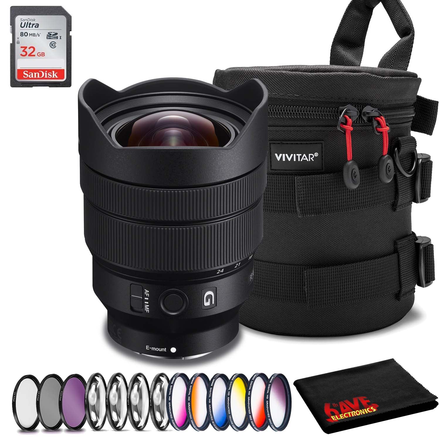 Sony FE 12-24mm f/4 G Lens (Intl Model) Accessory Kit