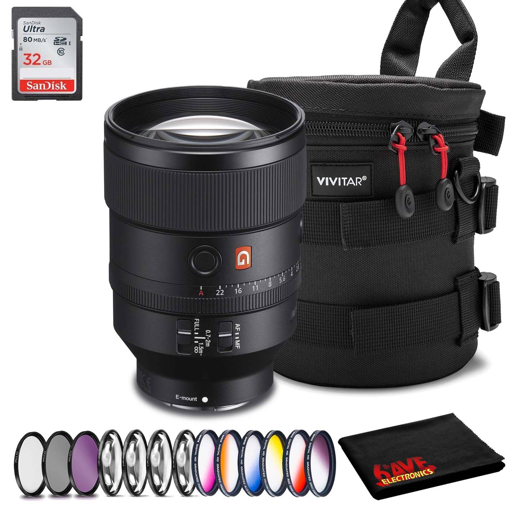Sony FE 135mm f/1.8 GM Lens Intl Model Accessory Kit Bundle Sony